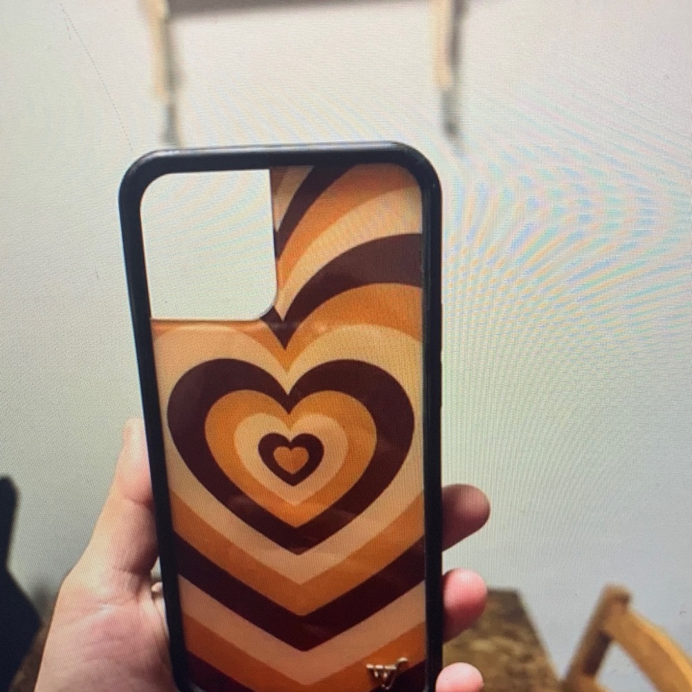 Hello Kitty Brown and Tan Heart Pattern Phone Case